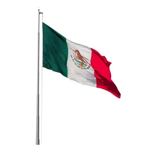 Bandera Para Izar En Tela Tafetan Con Escudo Sublimado 2 X 3.5 M
